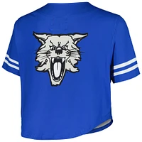 Chemise boutonnée courte à col en V Vault Royal Kentucky Wildcats de Mitchell & Ness pour femmes