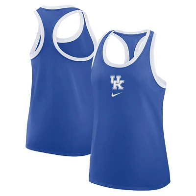 Débardeur Nike Royal Kentucky Wildcats Primetime Racerback Tri-Blend pour femme