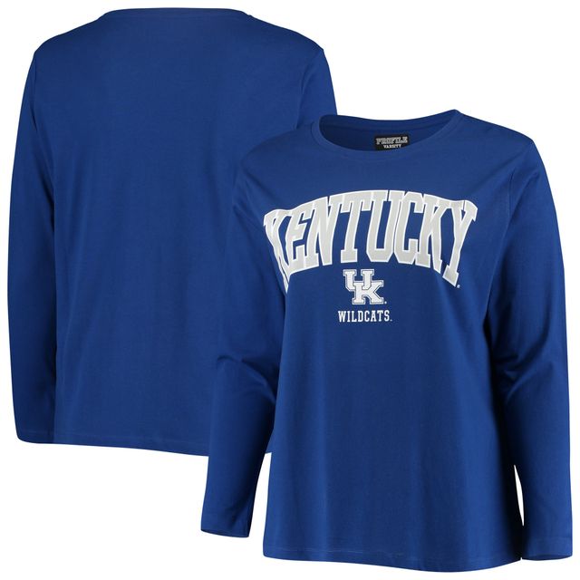 T-shirt à manches longues avec logo Royal Kentucky Wildcats pour femme