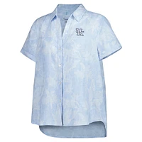 Chemise boutonnée Tommy Bahama pour femmes Kentucky Wildcats Legacy Leaves Camp bleu clair