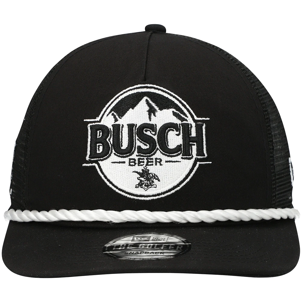 Men's New Era Black Kevin Harvick Golfer Snapback Hat