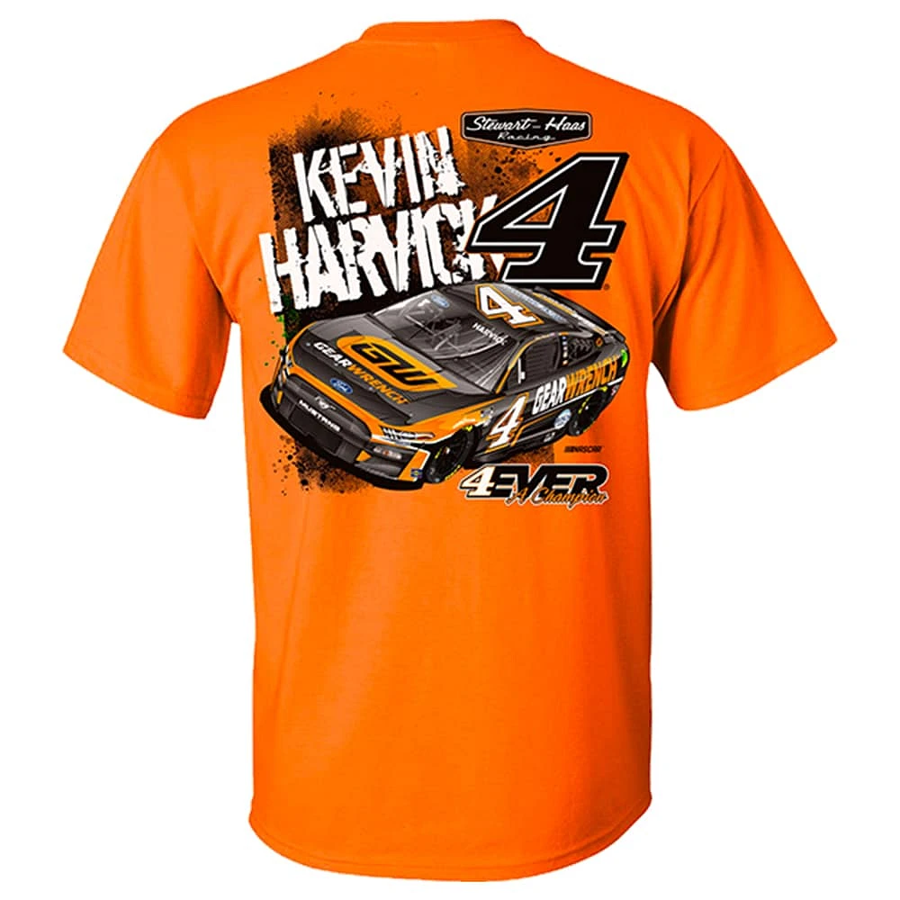 Men's Stewart-Haas Racing Team Collection Orange Kevin Harvick 2023 #4 GearWrench T-Shirt