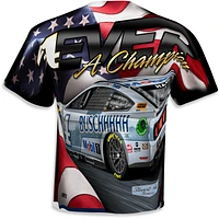 Men's Stewart-Haas Racing Team Collection White Kevin Harvick Sublimated Patriotic T-Shirt