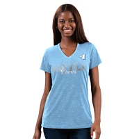 Women's G-III 4Her by Carl Banks Light Blue Kevin Harvick Snap V-Neck T-Shirt