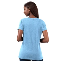 Women's G-III 4Her by Carl Banks Light Blue Kevin Harvick Snap V-Neck T-Shirt