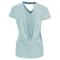 Women's Touch Heather Powder Blue Kevin Harvick Halftime Back Wrap T-Shirt