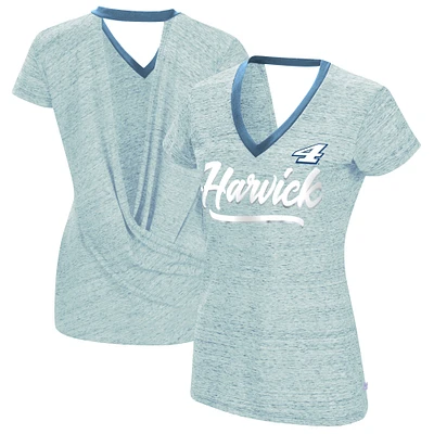 T-shirt femme Touch Heather Powder Blue Kevin Harvick Halftime Back Wrap