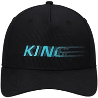 Men's King Apparel Black Tennyson Curved Peak Snapback Hat