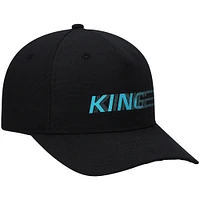 Men's King Apparel Black Tennyson Curved Peak Snapback Hat