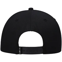 Men's King Apparel Black Tennyson Curved Peak Snapback Hat