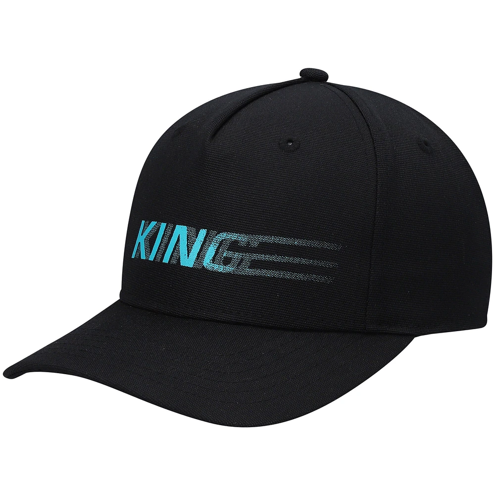 Men's King Apparel Black Tennyson Curved Peak Snapback Hat