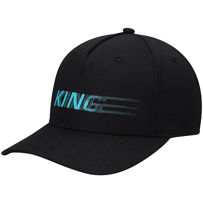 Men's King Apparel Black Tennyson Curved Peak Snapback Hat