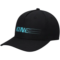Men's King Apparel Black Tennyson Curved Peak Snapback Hat