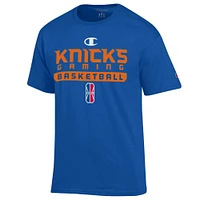 T-shirt unisexe Champion Blue Knicks Gaming On-Court 2K League Authentic Practice