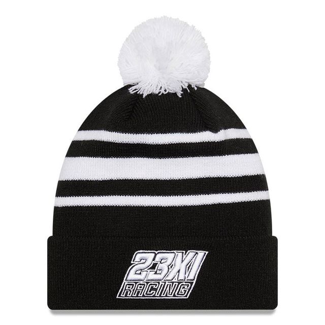 Bonnet Kurt Busch Knit Pom Cuff New Era noir/blanc pour homme