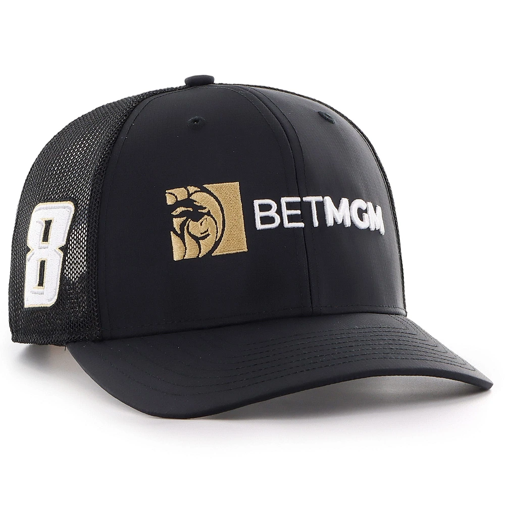 Men's '47 Black Kyle Busch Bet MGM Sure Shot Brrr Trucker Adjustable Hat