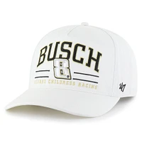 Men's '47  White Kyle Busch  Roscoe Hitch Adjustable Hat