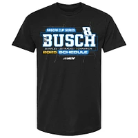 Men's Checkered Flag Sports Black Kyle Busch 2025 NASCAR Cup Series Schedule T-Shirt