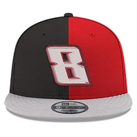 Men's New Era Black/Scarlet Kyle Busch 9FIFTY Split Snapback Adjustable Hat