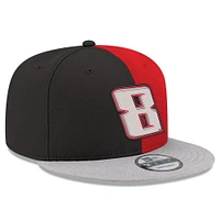 Men's New Era Black/Scarlet Kyle Busch 9FIFTY Split Snapback Adjustable Hat