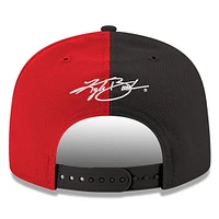 Men's New Era Black/Scarlet Kyle Busch 9FIFTY Split Snapback Adjustable Hat