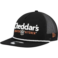 Men's New Era Black Kyle Busch Cheddar's Golfer Snapback Hat