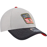 Men's New Era  Gray/Navy Kyle Busch Salute 9FORTY Adjustable Hat