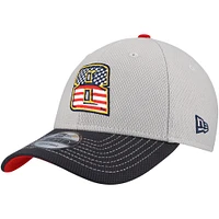 Men's New Era  Gray/Navy Kyle Busch Salute 9FORTY Adjustable Hat