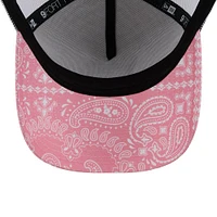 Men's New Era  Pink Kyle Busch 9FORTY A-Frame Trucker Paisley Adjustable Hat