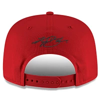 Men's New Era Scarlet/Black Kyle Busch Golfer Snapback Adjustable Hat