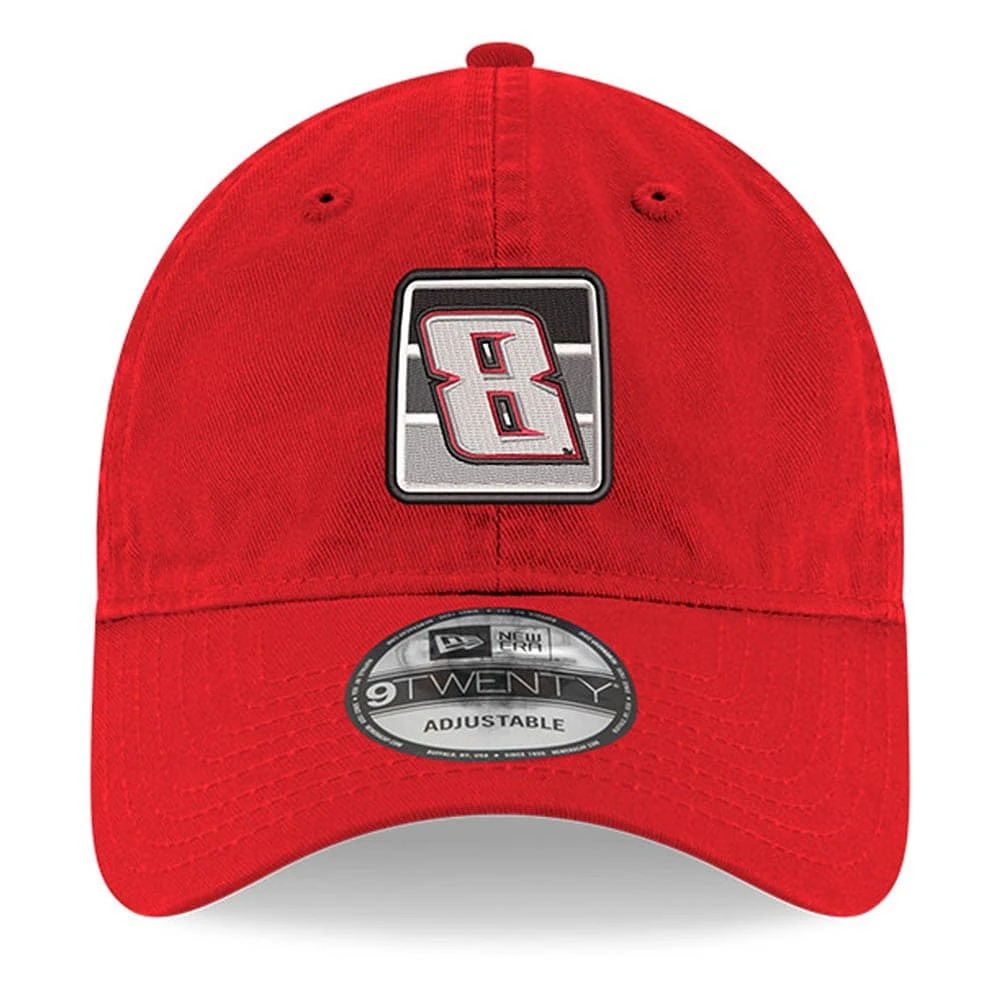 Casquette réglable à écusson latéral Kyle Busch 9TWENTY New Era Scarlet pour homme