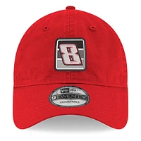 Casquette réglable à écusson latéral Kyle Busch 9TWENTY New Era Scarlet pour homme