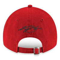 Casquette réglable à écusson latéral Kyle Busch 9TWENTY New Era Scarlet pour homme