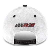 Casquette à arche ajustable Kyle Busch 9FORTY New Era pour homme, blanche/noire