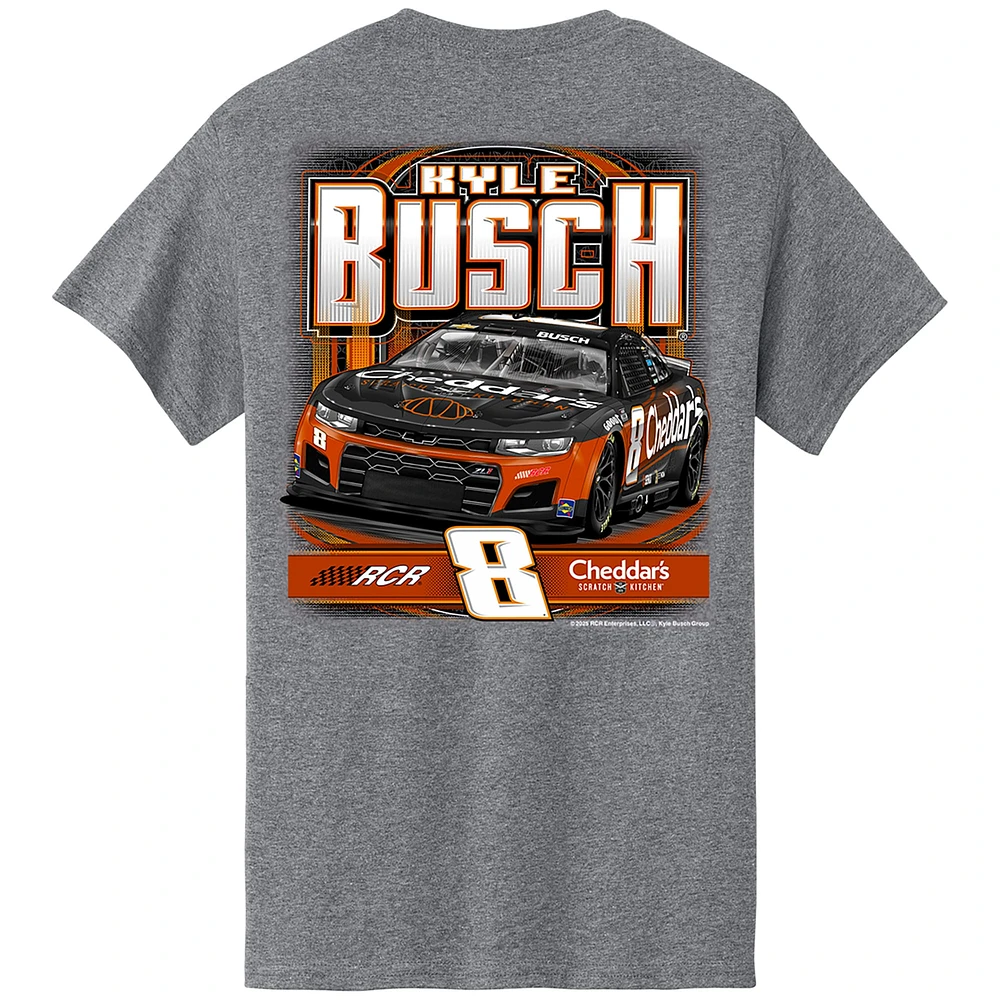 Men's Richard Childress Racing Team Collection Heather Gray Kyle Busch Cheddar's Car T-Shirt