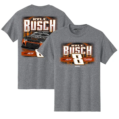 T-shirt gris chiné pour homme de la collection Richard Childress Racing Team, Kyle Busch Cheddar's Car