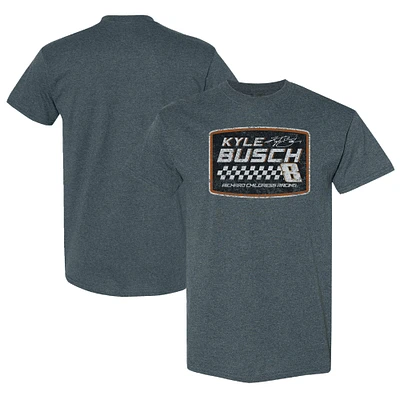 T-shirt vintage Kyle Busch pour homme de la collection Richard Childress Racing Team bleu marine chiné