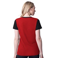Women's G-III 4Her by Carl Banks Red Kyle Busch Racer Color Blocked T-Shirt