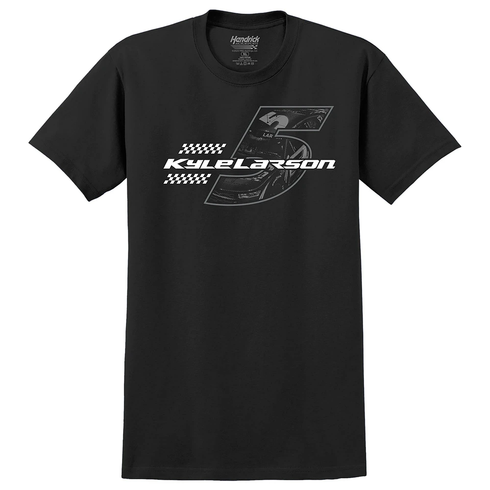 Men's Hendrick Motorsports Team Collection  Black Kyle Larson Tonal Tri-Blend T-Shirt