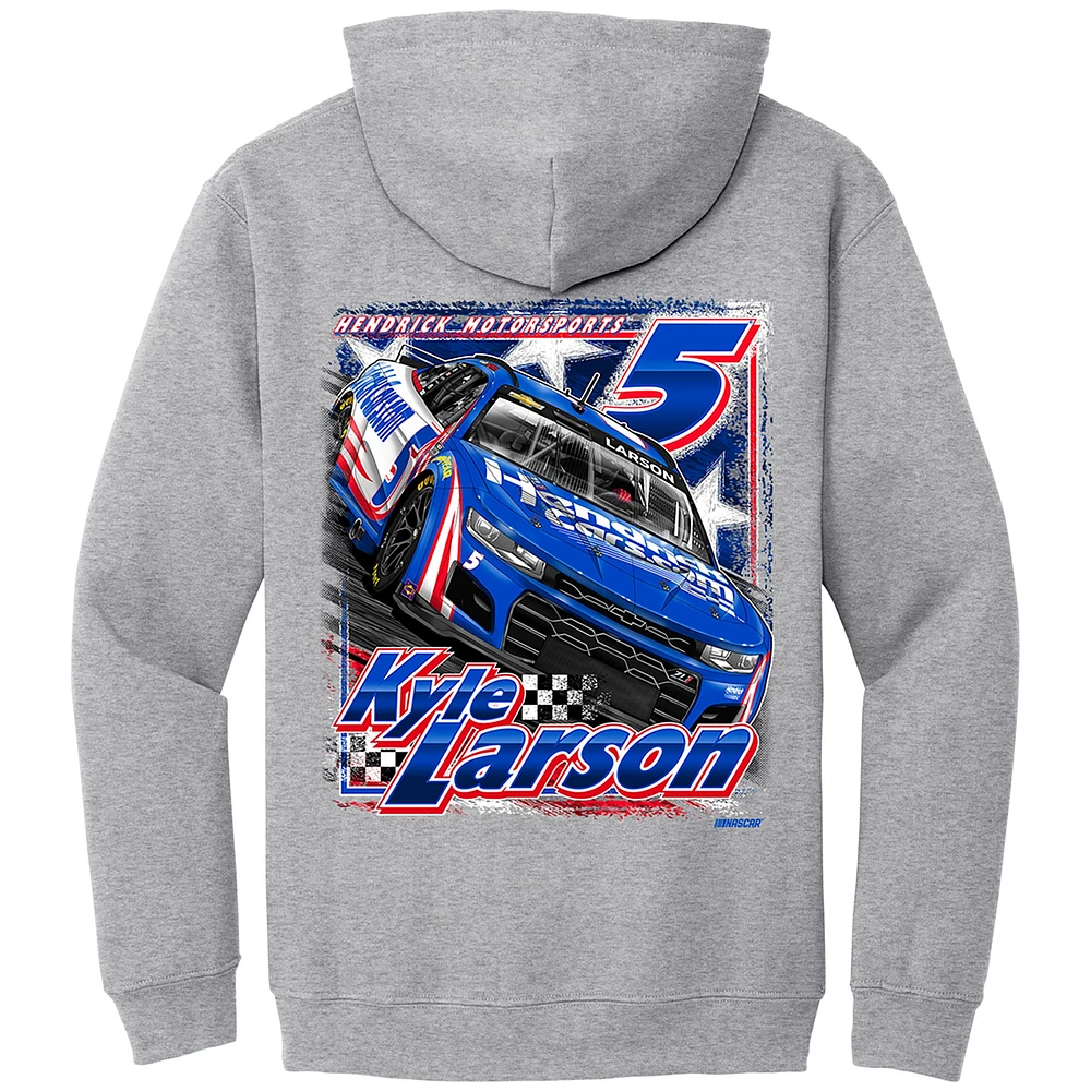 Sweat à capuche pour homme Hendrick Motorsports Team Collection Heather Gray Kyle Larson HendrickCars.com