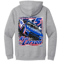 Sweat à capuche pour homme Hendrick Motorsports Team Collection Heather Gray Kyle Larson HendrickCars.com
