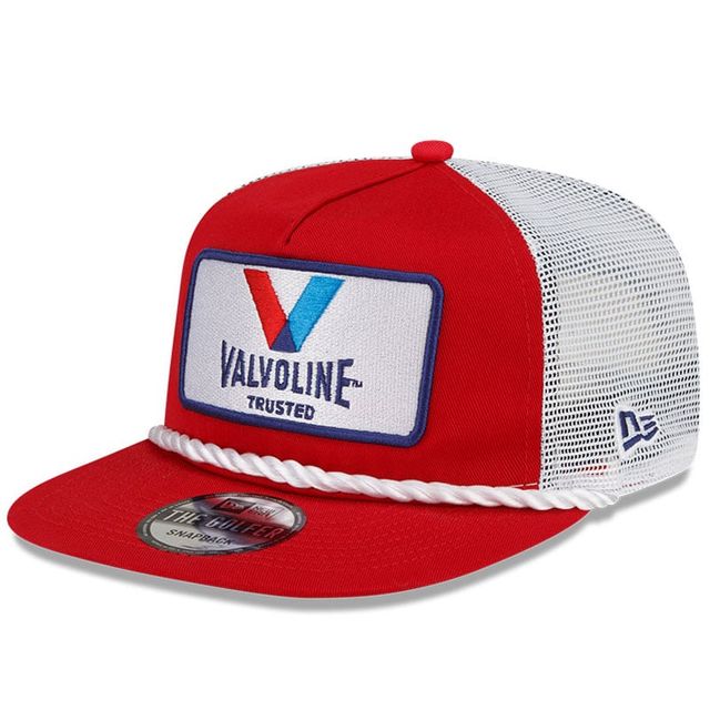 Casquette ajustable Kyle Larson Golfer Snapback New Era pour homme, rouge/blanc