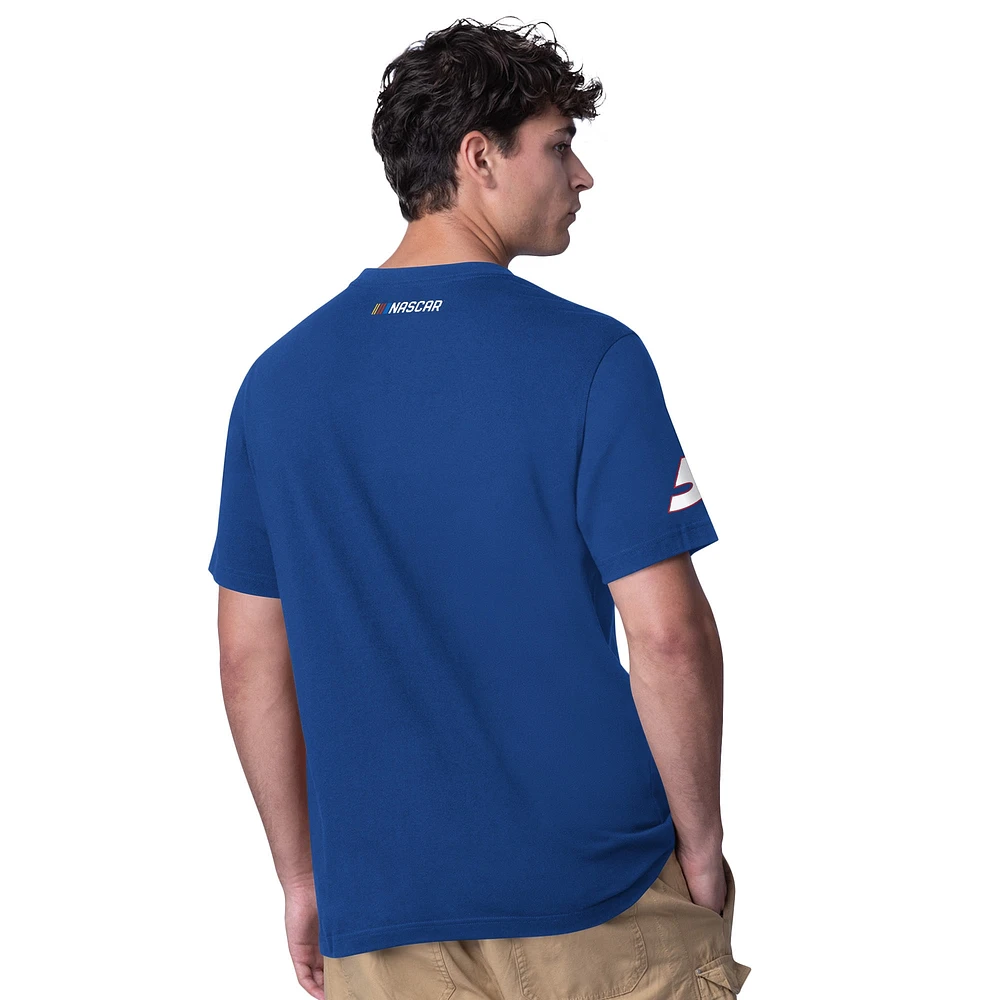 Men's Starter  Blue Kyle Larson Hendrickcars.com All Star Extreme T-Shirt
