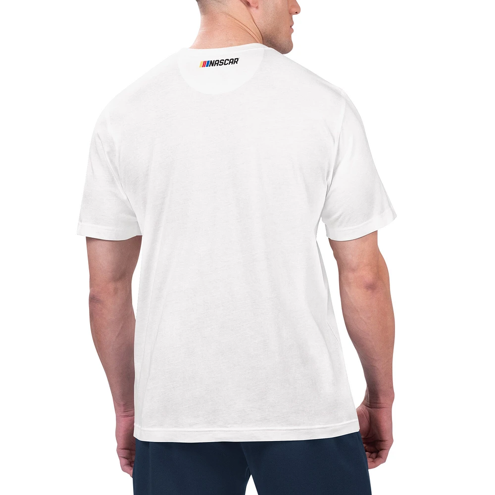 Men's Starter White Kyle Larson Extreme Lineman Graphic T-Shirt