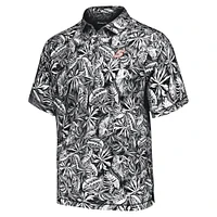 Men's Tommy Bahama Black Kyle Larson Sport Tropical Score IslandZone Polo