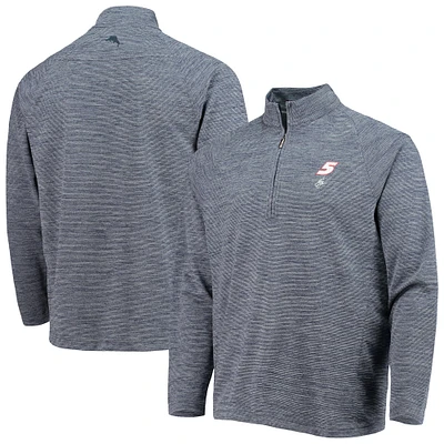 Veste à demi-fermeture éclair raglan Tommy Bahama bleu marine Kyle Larson pour homme