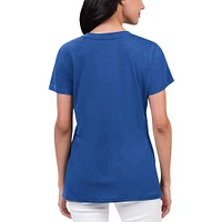 Women's G-III 4Her by Carl Banks Blue Kyle Larson Key Move V-Neck T-Shirt