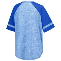 Women's G-III 4Her by Carl Banks  Heather Royal Kyle Larson Hall of Fame Oversized Raglan V-Neck T-Shirt