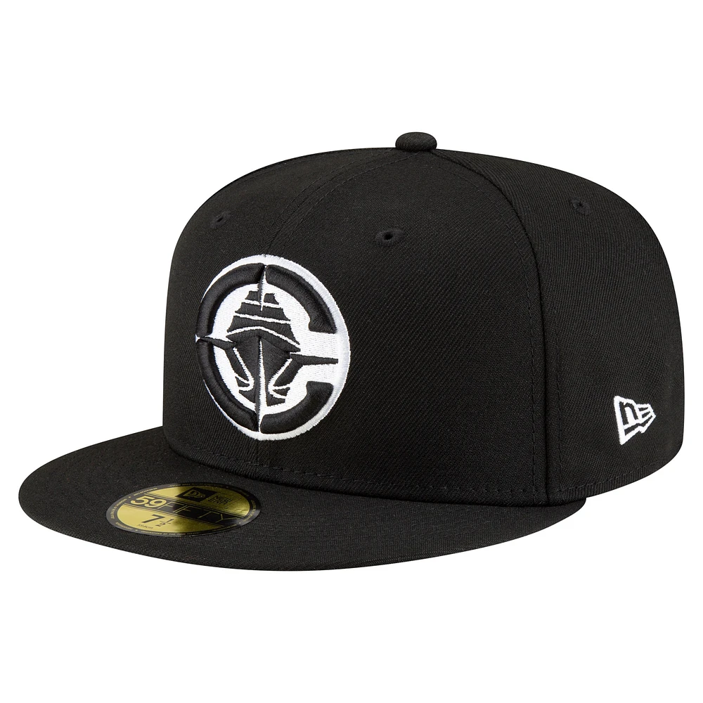 NWE CLIPRS BLACK NEW NBA AND WHITE STK 59FIFTY HATMENHIC