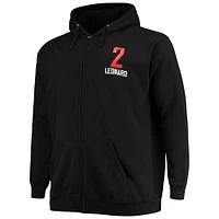 Men's Fanatics Kawhi Leonard Black LA Clippers Big & Tall Player Name Number Full-Zip Hoodie Jacket